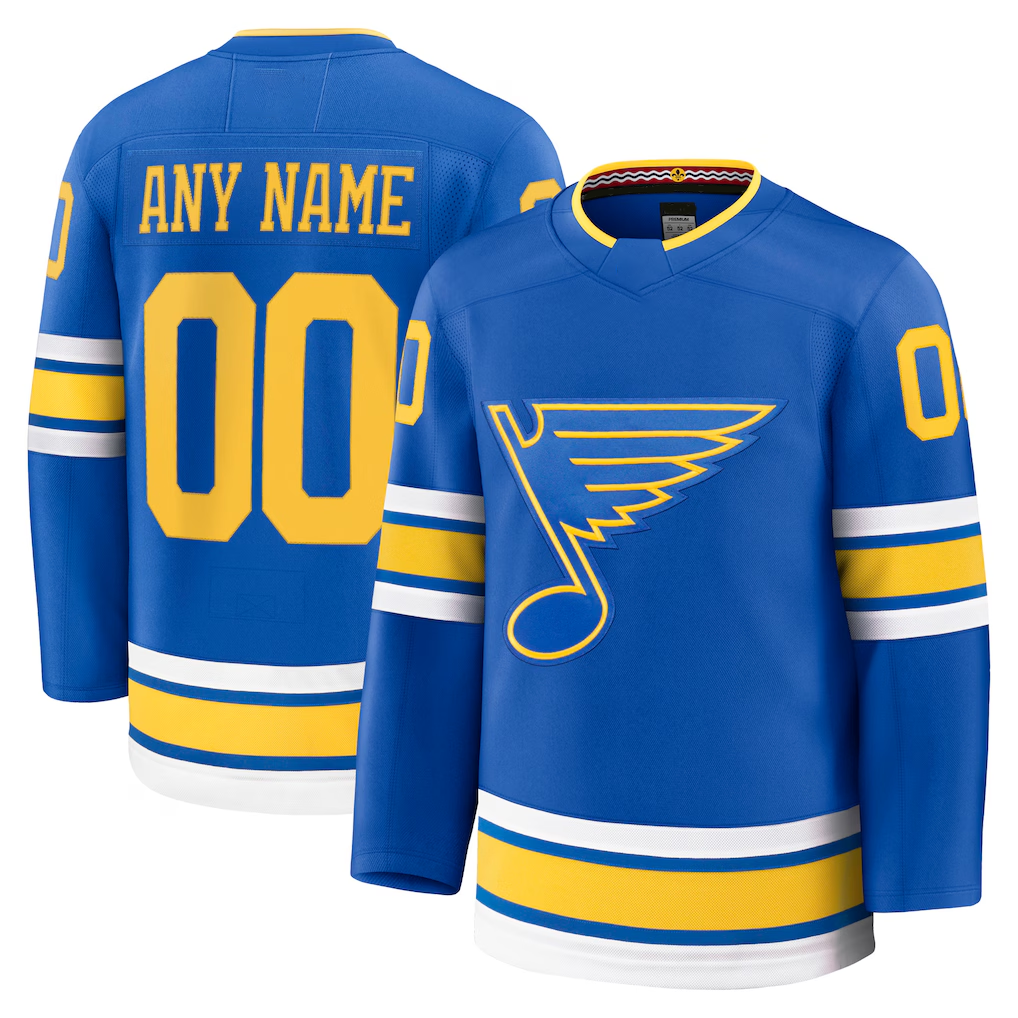 CAdoa Custom St.L.Blues Blue Home Premium Jerseys
