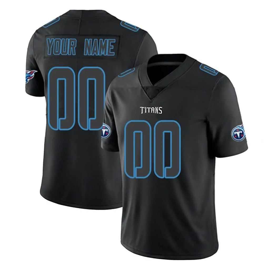 CAdoa Custom T.Titans Black Impact Limited Home Game Any Name & Numbers Stitched Jerseys