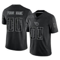 CAdoa Custom T.Titans Black Limited Reflective Home Game Any Name & Numbers Stitched Jerseys