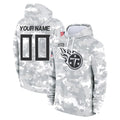 CAdoa Custom T.Titans Camo Arctic Salute to Service Pullover Hoodies Home Game Any Name & Numbers Stitched Jerseys