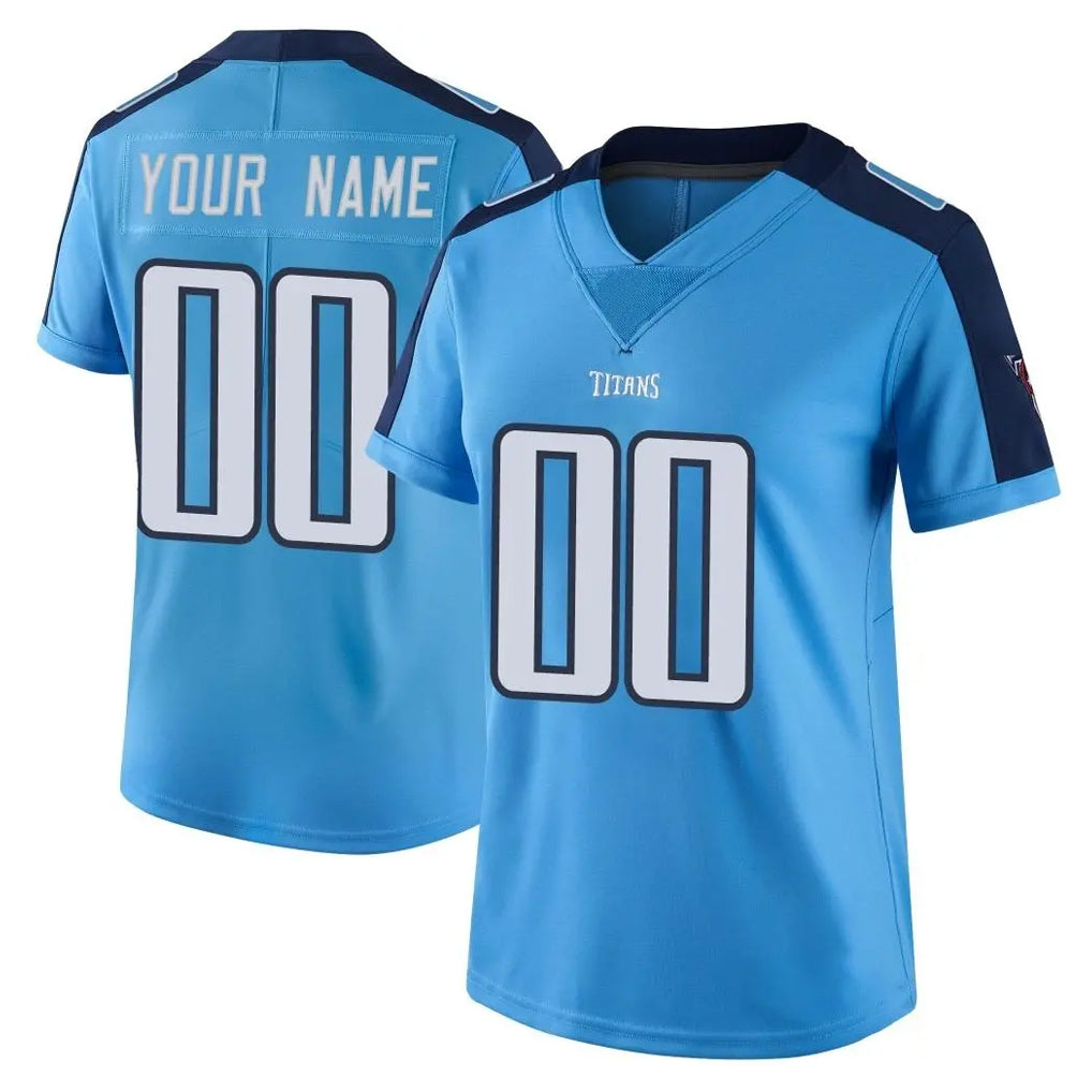 CAdoa Custom T.Titans Light Blue Limited Color Rush Home Game Any Name & Numbers Stitched Jerseys