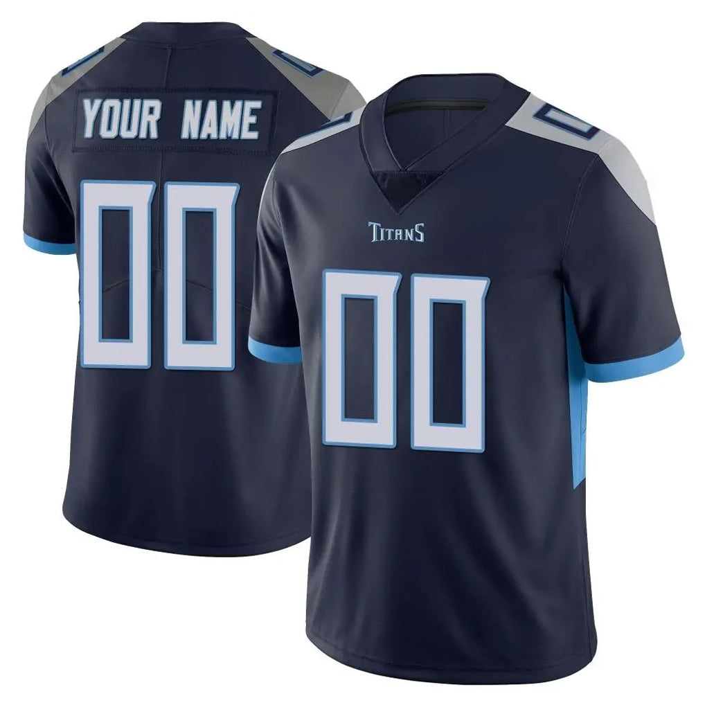 CAdoa Custom T.Titans Navy Limited Vapor Untouchable Home Game Any Name & Numbers Stitched Jerseys