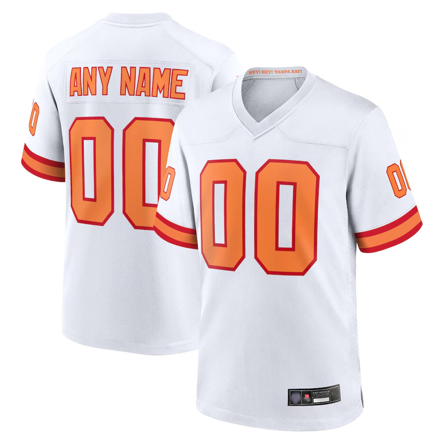 CAdoa Custom TB.Buccaneers 50th Season White Home Game Stitched Jerseys