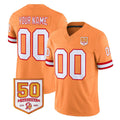 CAdoa Custom TB.Buccaneers 76' Orange 50th Season Vapor Limited Home Game Any Name & Numbers Stitched Jerseys