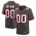CAdoa Custom TB.Buccaneers Pewter Home Game Stitched Jerseys