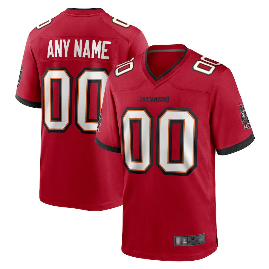 CAdoa Custom TB.Buccaneers Red Replica Game Stitched Jerseys