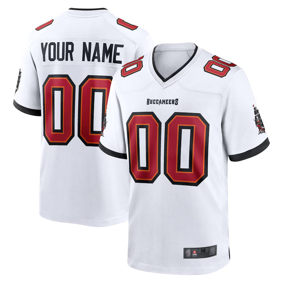CAdoa Custom TB.Buccaneers White Replica Game Stitched Jerseys