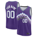 CAdoa Custom U.Jazz Fanatics Purple Fast Break Replica Custom Jerseys - Icon Edition