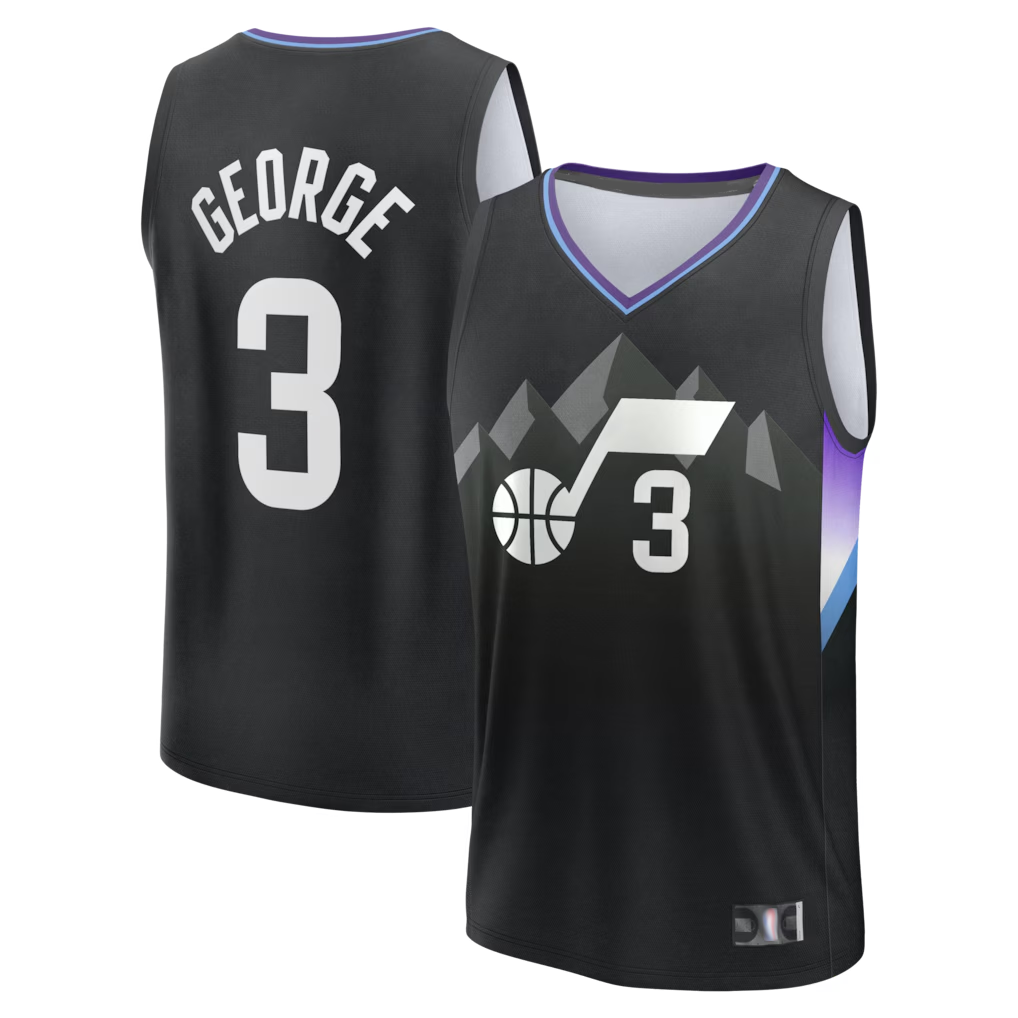 CAdoa U.Jazz #3 Keyonte George Fanatics Black Fast Break Replica Jerseys - Statement Edition