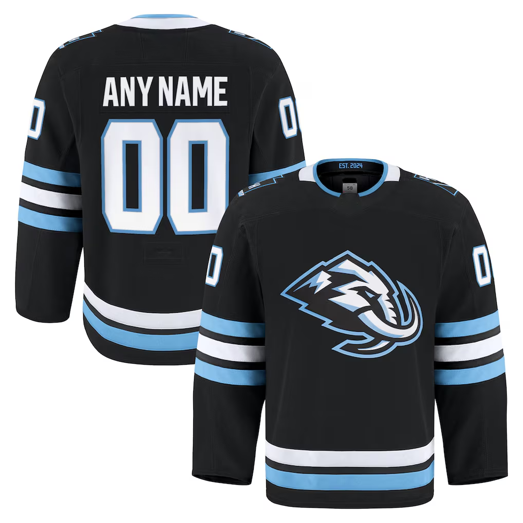 CAdoa Custom U.Mammoth Black Home Authentic Pro Jerseys