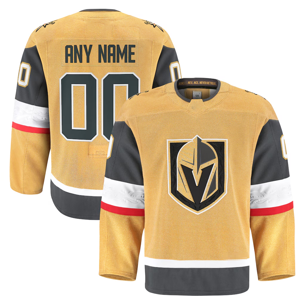 CAdoa Custom V.Golden Knights Gold Home Authentic Pro Jerseys