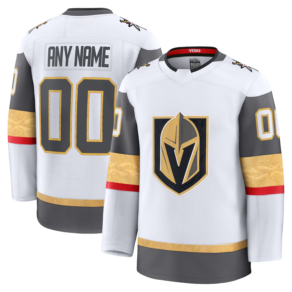 CAdoa Custom V.Golden Knights White Away Premium Jerseys