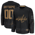 CAdoa Custom W.Capitals Black 2024 Military Appreciation Practice Jerseys