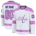 CAdoa Custom W.Capitals White 2024 Hockey Fights Cancer Practice Jerseys