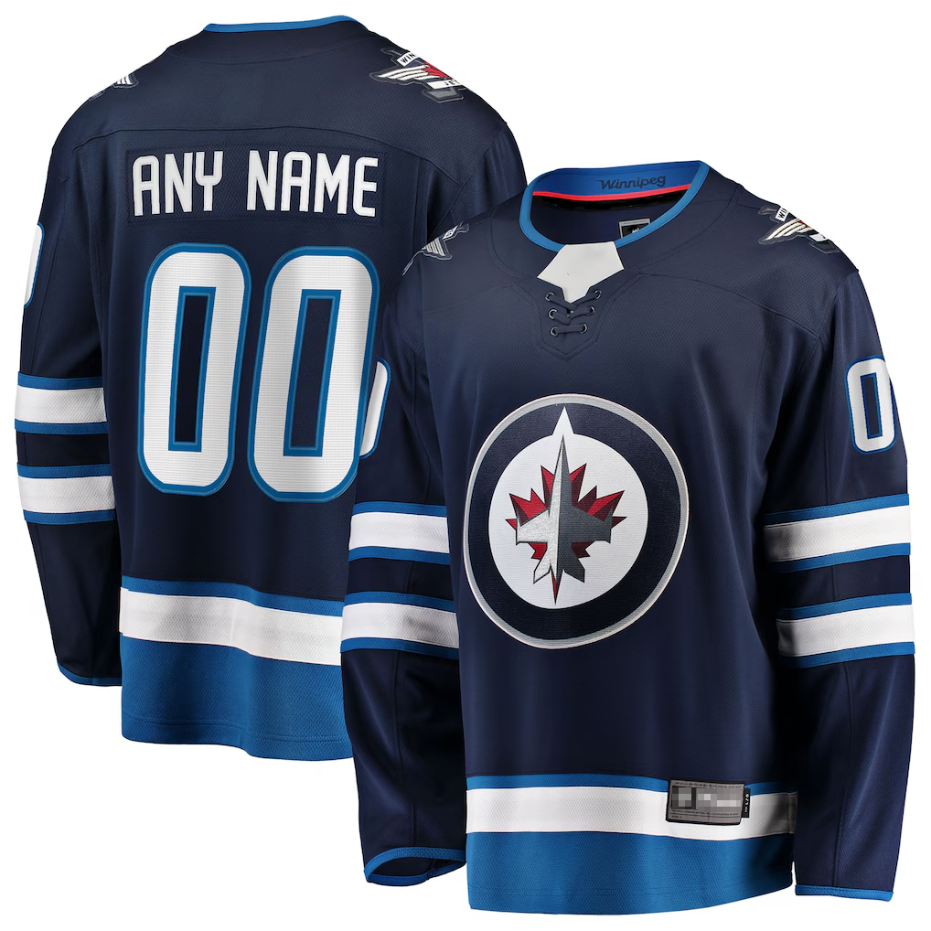 CAdoa Custom W.Jets Blue Home Breakaway Jerseys