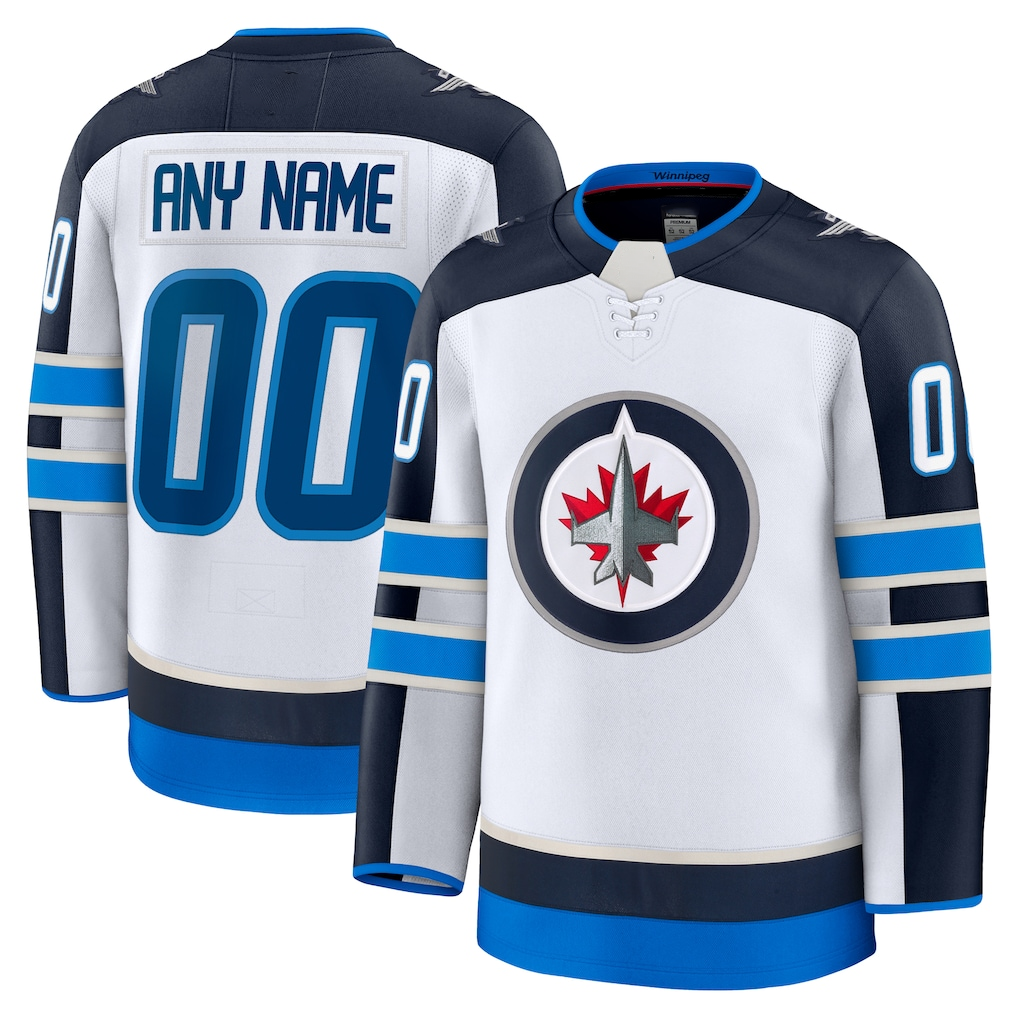 CAdoa Custom W.Jets White Away Premium Jerseys