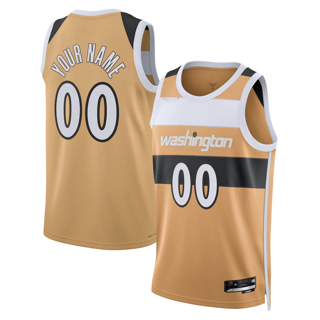 CAdoa Custom W.Wizards Gold 2025-26 City Edition Swingman Jerseys