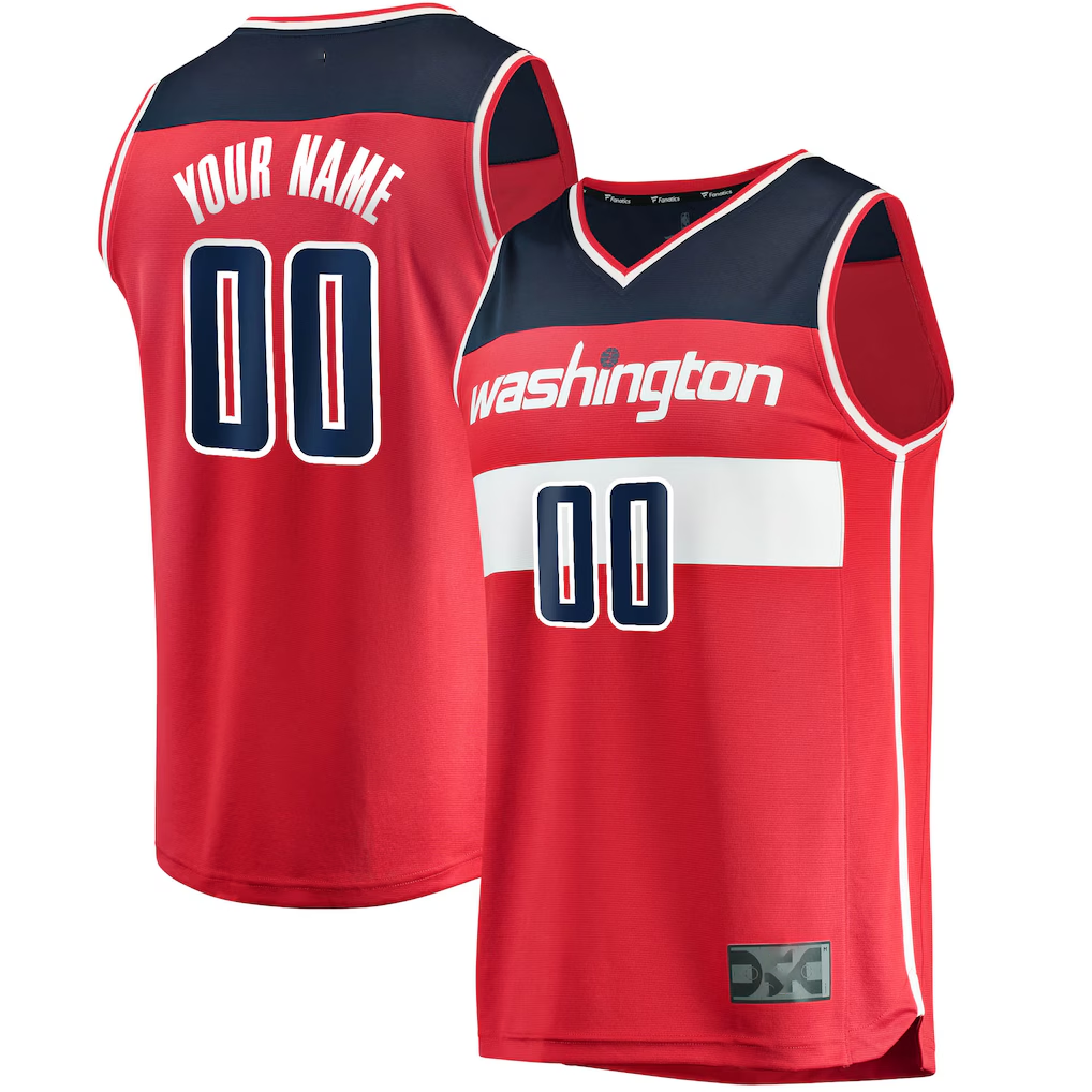 CAdoa Custom W.Wizards Red Fast Break Replica Jerseys - Icon Edition
