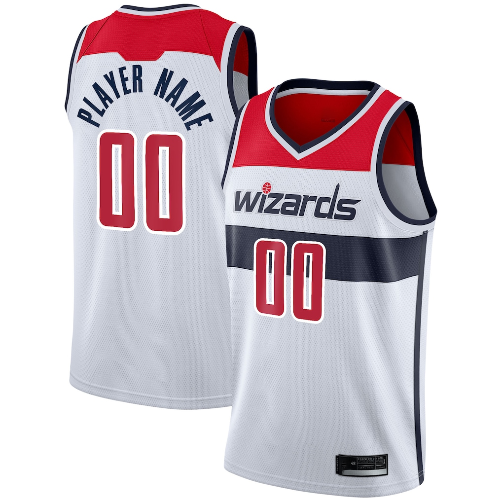 CAdoa Custom W.Wizards White 2020-21 Swingman Jerseys - Association Edition
