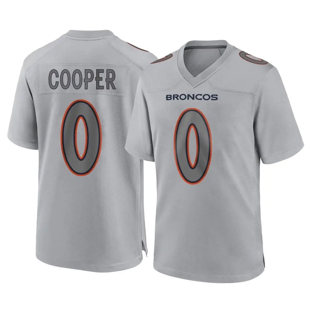 CAdoa D.Broncos #0 Jonathon Cooper Player Gray Atmosphere Fashion Limited Game Stitched Jerseys