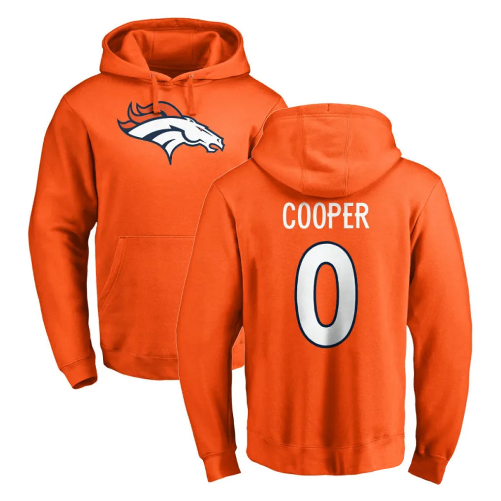 CAdoa D.Broncos #0 Jonathon Cooper Player Orange Pullover Hoodie Limited Stitched Jerseys