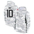 CAdoa D.Broncos #10 Bo Nix Player Arctic Camo Salute to Service Hoodies Limited Game Stitched Jerseys