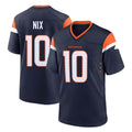 CAdoa D.Broncos #10 Bo Nix Player Navy Home Game Stitched Jerseys