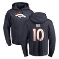 CAdoa D.Broncos #10 Bo Nix Player Navy Pullover Hoodie Limited Stitched Jerseys
