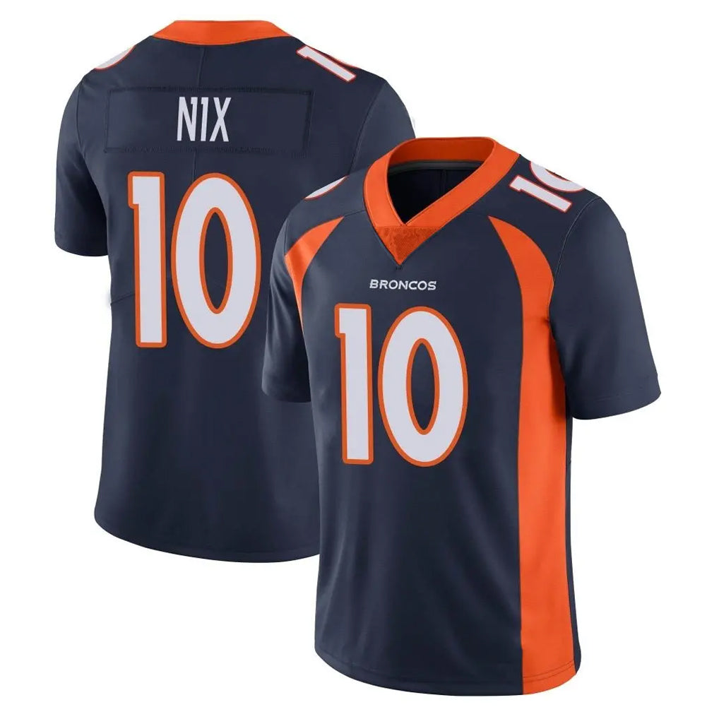 CAdoa D.Broncos #10 Bo Nix Player Navy Vapor Untouchable Limited Game Stitched Jerseys