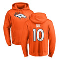 CAdoa D.Broncos #10 Bo Nix Player Orange Pullover Hoodie Limited Stitched Jerseys