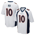 CAdoa D.Broncos #10 Bo Nix Player White Game Stitched Jerseys