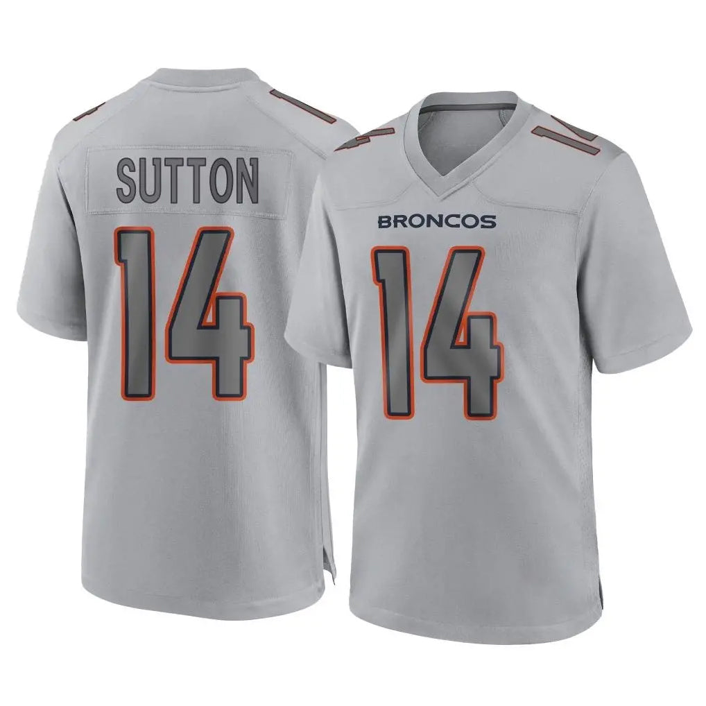 CAdoa D.Broncos #14 Courtland Sutton Player Gray Atmosphere Fashion Limited Game Stitched Jerseys