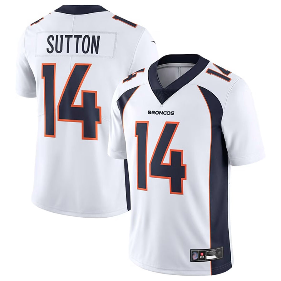CAdoa D.Broncos #14 Courtland Sutton Player White Replica Game Stitched Jerseys
