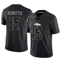 CAdoa D.Broncos #15 Nik Bonitto Player Black RFLCTV Limited Stitched Jerseys