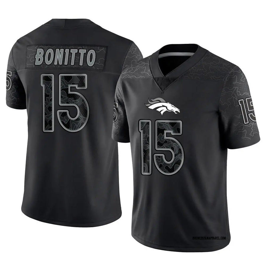 CAdoa D.Broncos #15 Nik Bonitto Player Black RFLCTV Limited Stitched Jerseys