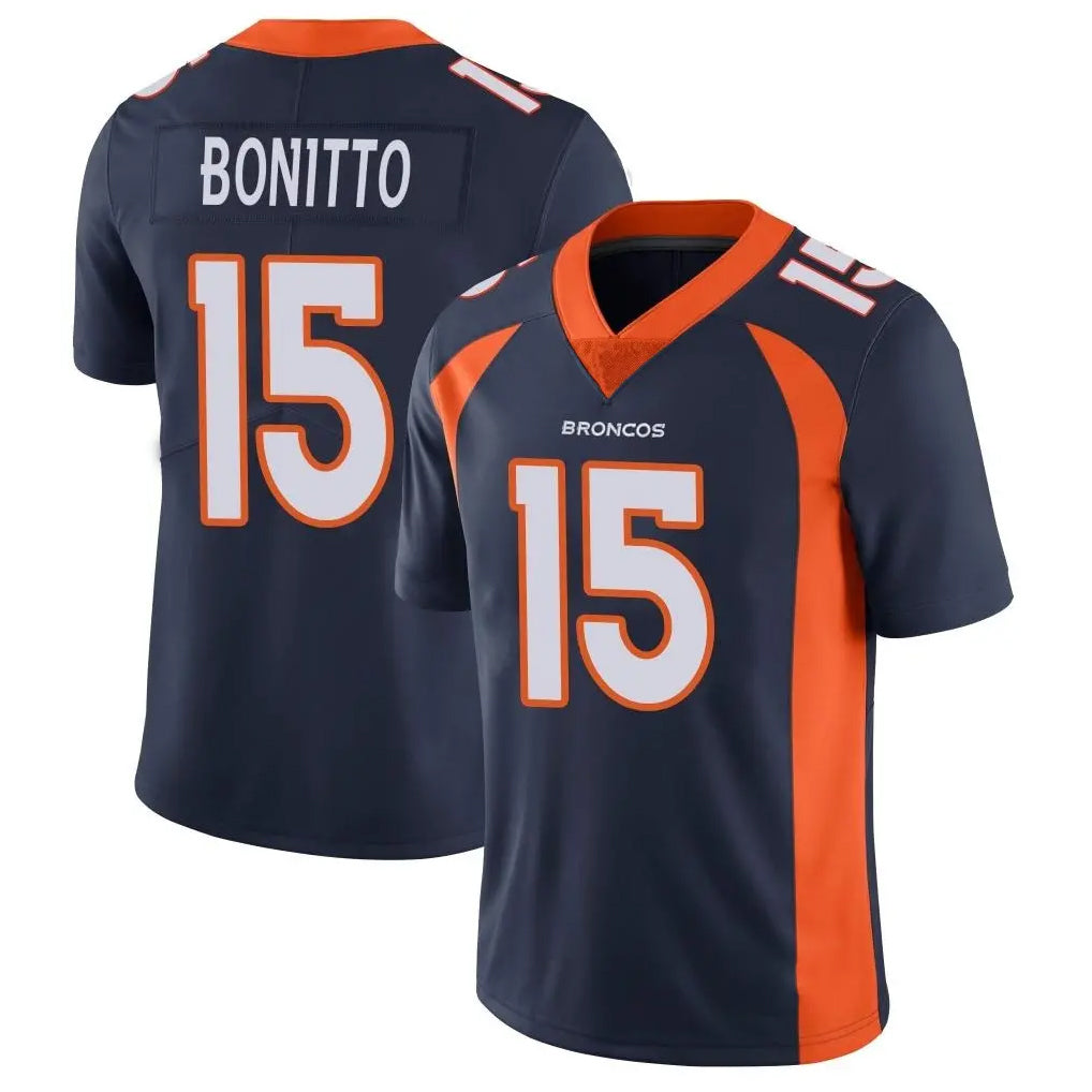 CAdoa D.Broncos #15 Nik Bonitto Player Navy Vapor Untouchable Limited Game Stitched Jerseys