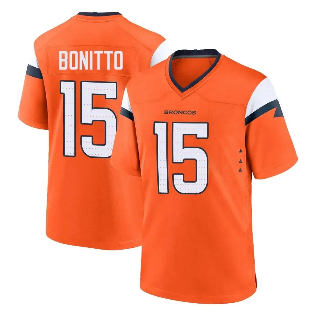 CAdoa D.Broncos #15 Nik Bonitto Player Orange Home Game Stitched Jerseys