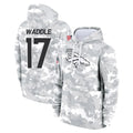 CAdoa D.Broncos #17 Jaylen Waddle Player Arctic Camo Salute to Service Hoodies Limited Game Stitched Jerseys