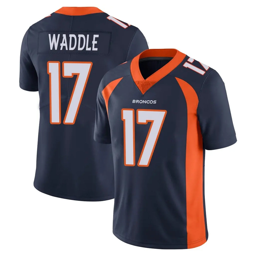 CAdoa D.Broncos #17 Jaylen Waddle Player Navy Vapor Untouchable Limited Game Stitched Jerseys