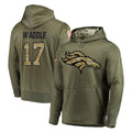 CAdoa D.Broncos #17 Jaylen Waddle Player Olive Salute to Service Pullover Hoodies Home Game Stitched Jerseys