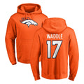 CAdoa D.Broncos #17 Jaylen Waddle Player Orange Pullover Hoodie Limited Stitched Jerseys