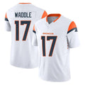 CAdoa D.Broncos #17 Jaylen Waddle Player White Limited Vapor F.U.S.E. Home Game Stitched Jerseys