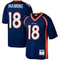 CAdoa D.Broncos #18 Peyton Manning Player Mitchell & Ness Navy Legacy Replica Stitched  Jerseys