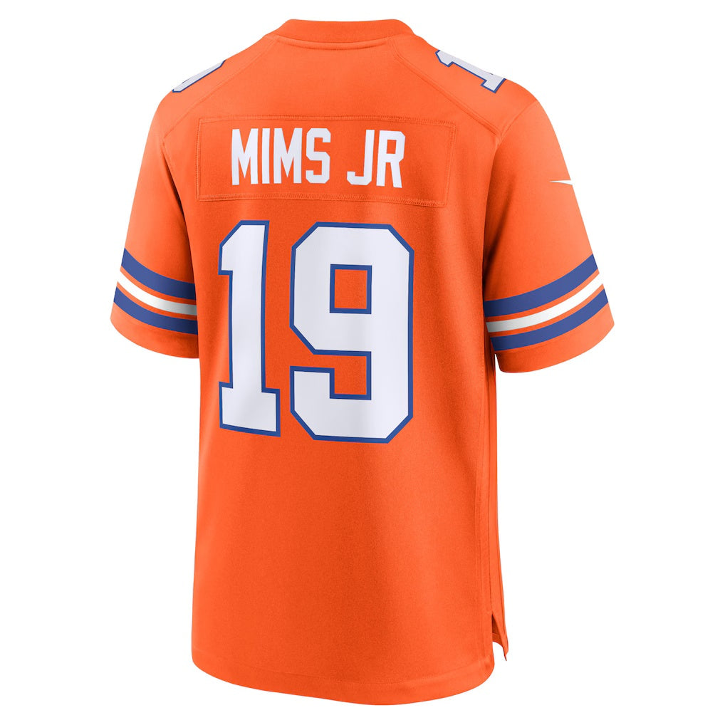CAdoa D.Broncos #19 Marvin Mims Jr Orange Mile High Collection 1977 Throwback Player Game Stitched Jerseys