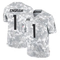 CAdoa D.Broncos #1 Evan Engram Player Arctic Camo Salute To Service Limited Stitched Jerseys