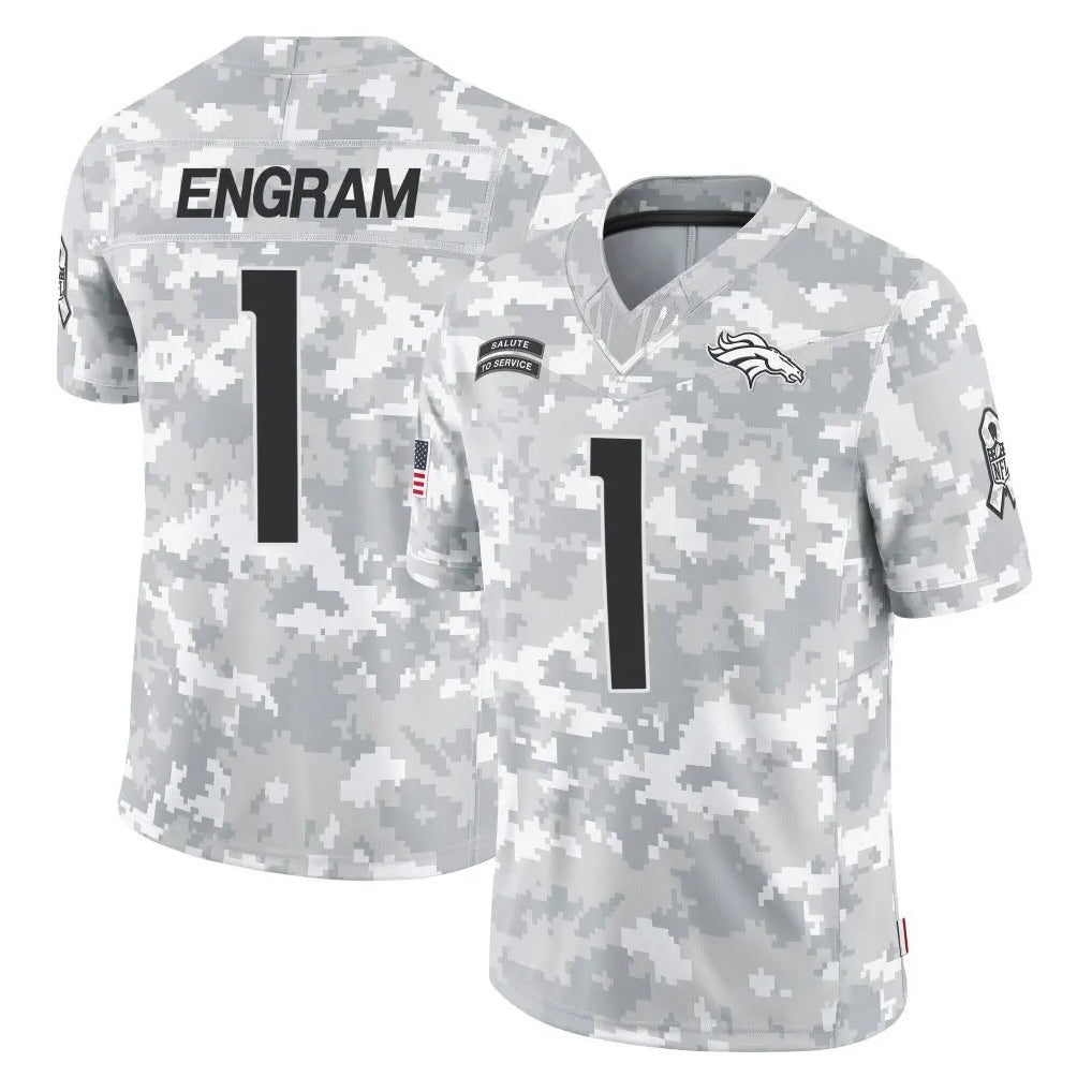 CAdoa D.Broncos #1 Evan Engram Player Arctic Camo Salute To Service Limited Stitched Jerseys