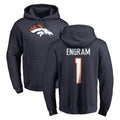 CAdoa D.Broncos #1 Evan Engram Player Navy Pullover Hoodie Limited Stitched Jerseys