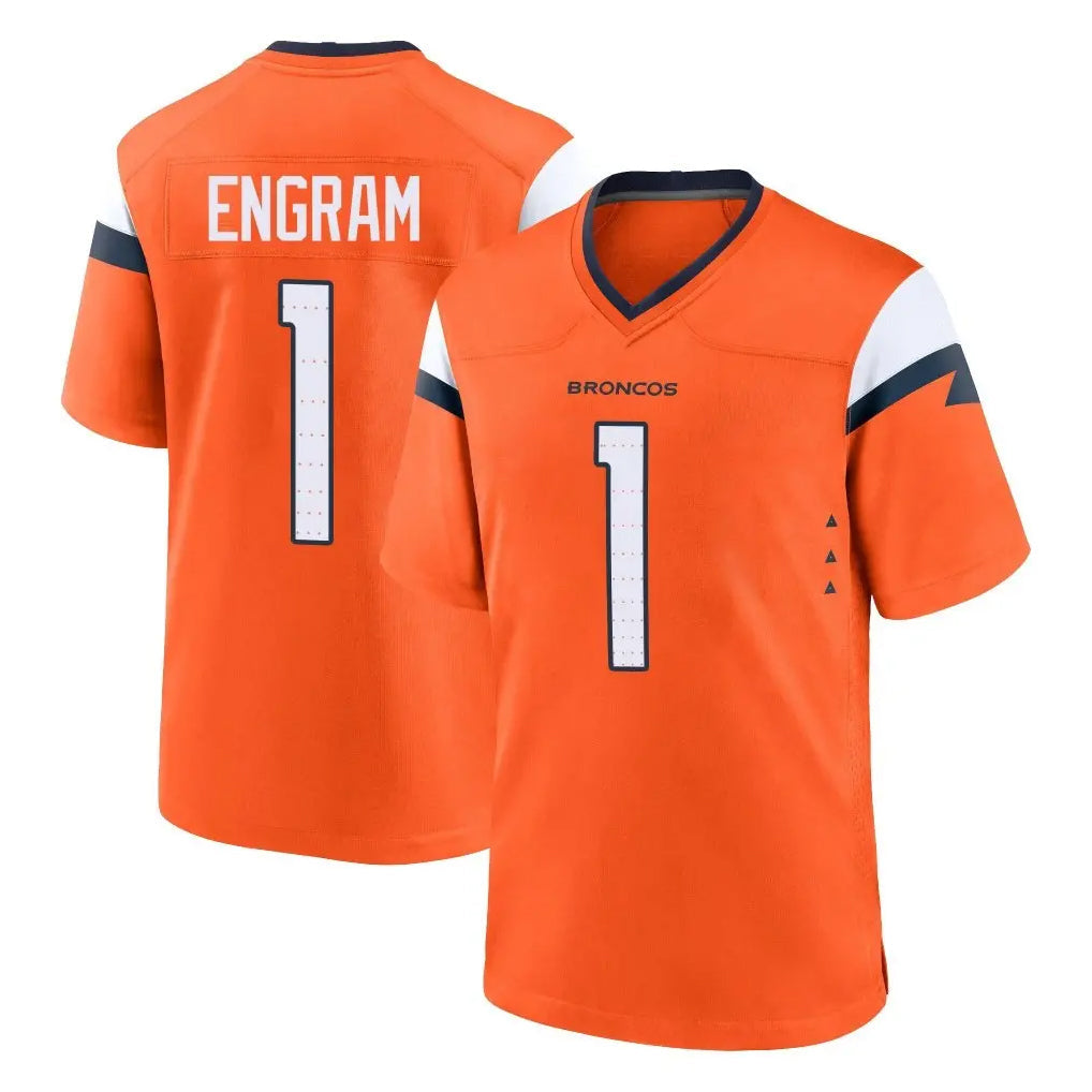 CAdoa D.Broncos #1 Evan Engram Player Orange Home Game Stitched Jerseys