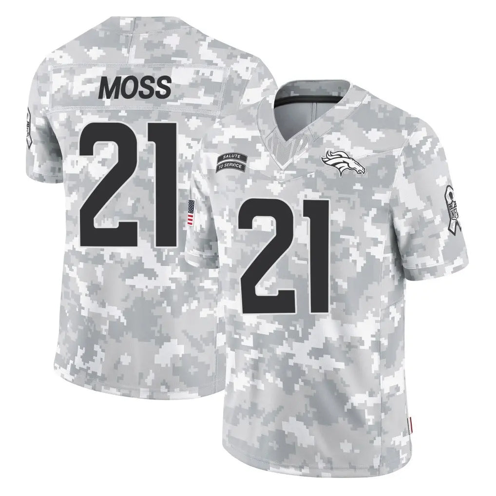 CAdoa D.Broncos #21 Riley Moss Player Arctic Camo Salute To Service Limited Stitched Jerseys