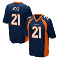 CAdoa D.Broncos #21 Riley Moss Player Navy Game Stitched Jerseys